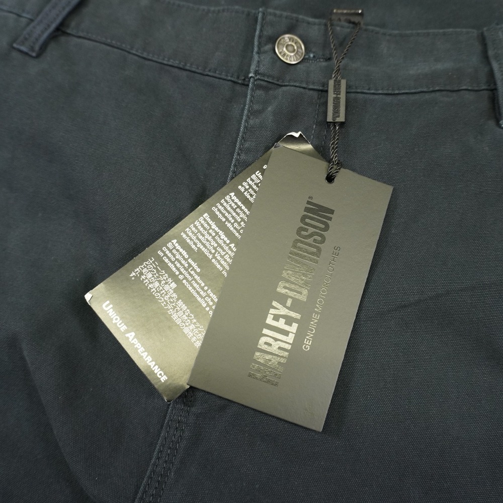 Harley-Davidson Mens Black Carpenter Canvas Double Knee Work Pants 42x30 - Picture 8 of 16